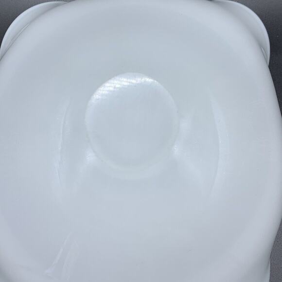 Hand Blown Art Glass Free Form Bowl Green Cased White Gold Mica 7” X 6” - Picture 5 of 7